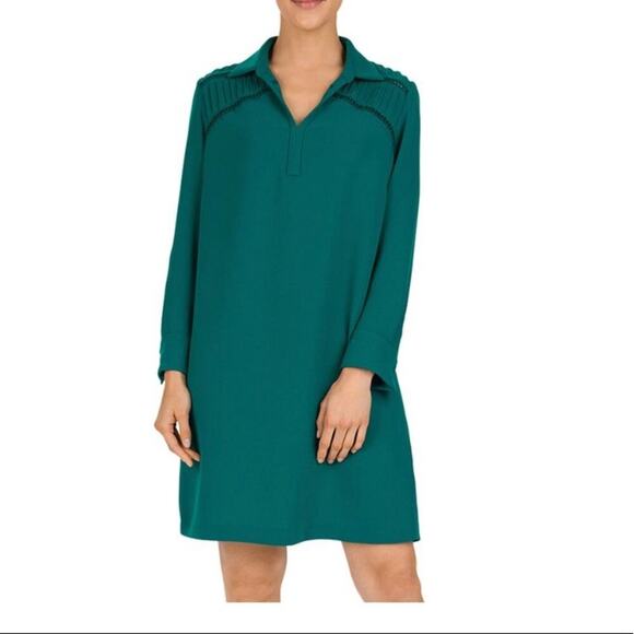 GERARD DAREL Daena Openwork Detail Dress In Green SZ 38/6 - Picture 1 of 10